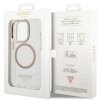 Guess GUHMP15XHTRMD iPhone 15 Pro Max 6.7  złoty/gold hard case Metal Outline Magsafe